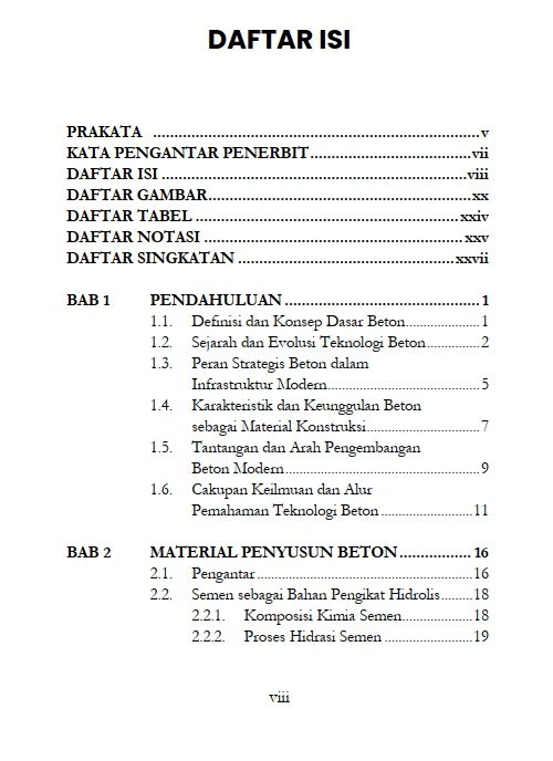 Buku Teknologi Beton Modern: Material, Inovasi, dan Aplikasi - Gambar 2
